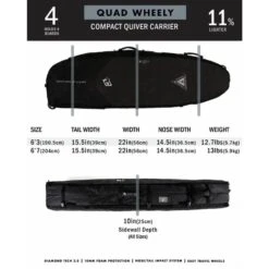 Creatures Shortboard Quad Wheely DT2.0 6ft 7 - Black/Silver 7 Creatures Shortboard Quad Wheely DT2.0 6ft 7 - Black/Silver -STM online Shop wheely chart